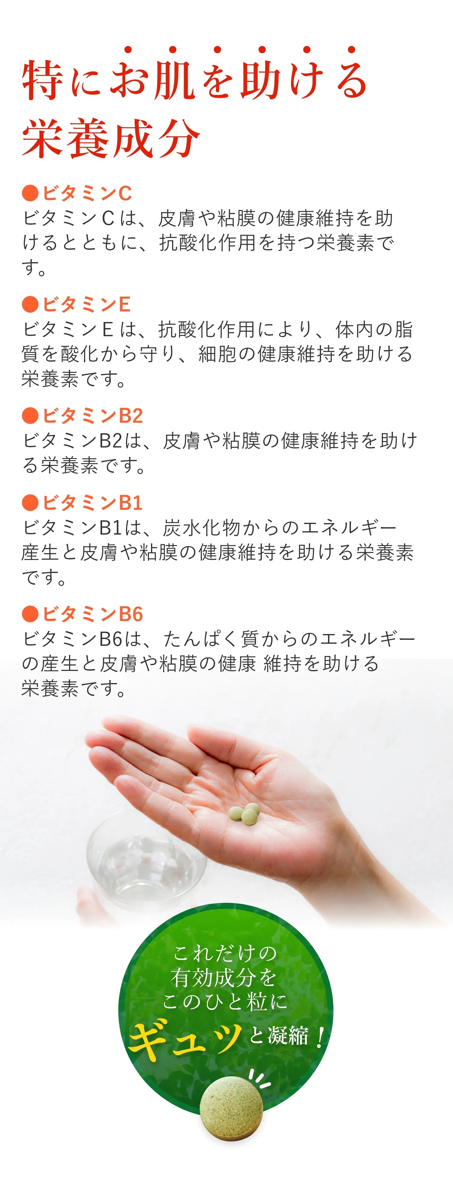 美肌効果の高い成分を選定